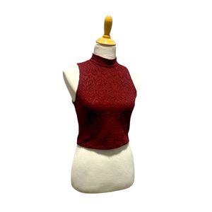 Forever 21 | Red Lace Sleeveless Cropped Top